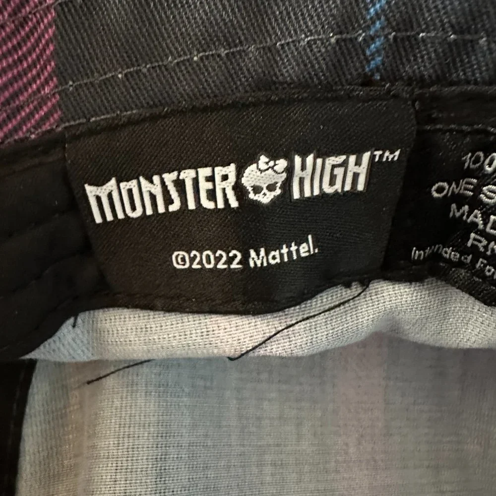 Monster High Plaid Skullette Bucket Hat - Picture 10 of 11